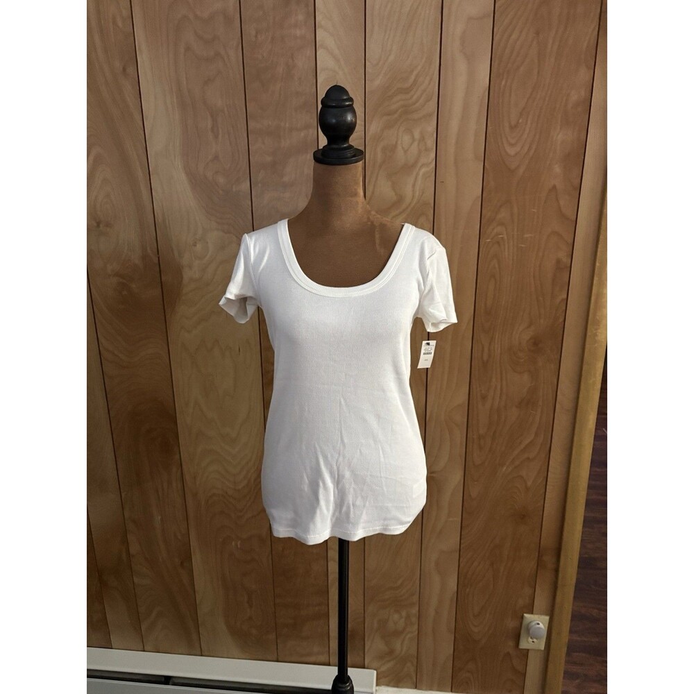 Talbots Women's Scoop Neck‎ Cap Sleeve Size XS NWT White